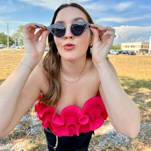 Pink ruffle tube top from Fabrik only worn once to Eras Tour